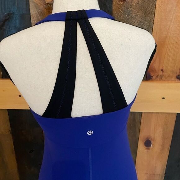 LULULEMON Scoop me Up blue/black tank top size 6 - Picture 4 of 6